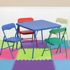 Mindy Kids Colorful 5 Piece Folding Table and Chair Set