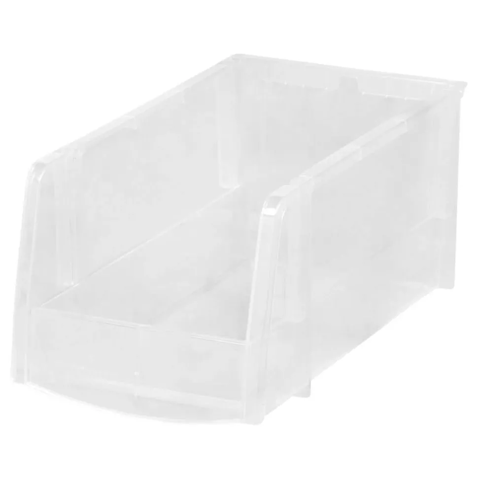 Mini Plastic Stacking Bin, Small Size, 5" x 5 1/2", Clear