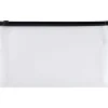 Mini Zip Envelope, Check Size, 10-3/4" x 7", Clear/Black