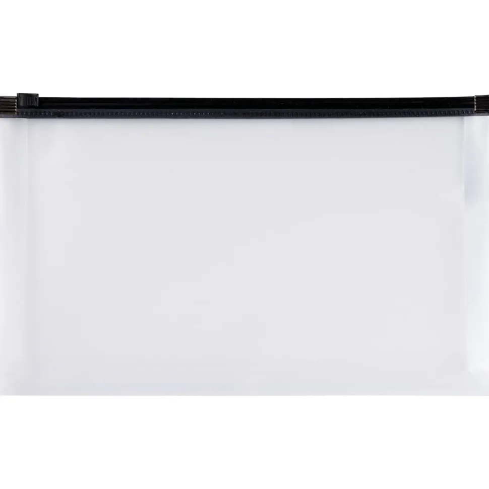 Mini Zip Envelope, Check Size, 10-3/4" x 7", Clear/Black