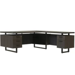 Mirella L-Shaped Configuration Desk, BBB/BF, Southern Tobacco