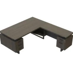 Mirella L-Shaped Configuration Desk, BBB/BF, Southern Tobacco