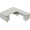 Mirella L-Shaped Configuration Desk, BBB/BF, White Ash