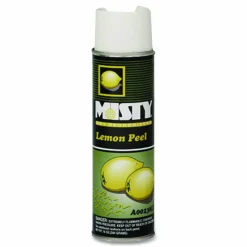 Misty Handheld Air Deodorizer, Lemon Peel, 10 oz Aerosol Spray, 12/Carton
