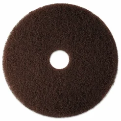 3M Low-Speed High Productivity Floor Pads 7100, 20" Diameter, Brown, 5/Carton
