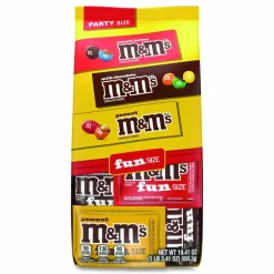 M & M's M and M's Milk Chocolate, Peanut and Peanut Butter Variety Pack Fun Size Chocolate Candy Assortment, 19.41 oz Bag
