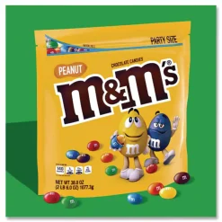 M & M's Milk Chocolate Candies, Milk Chocolate and Peanuts, 38 oz Bag