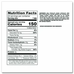 M & M's Milk Chocolate Mini Tubes, 1.08 oz, 24 Tubes/Box