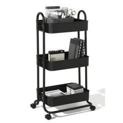 Mobile 3-Tier Storage Cart, 35-5/8