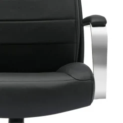 Modern Comfort Modee Vegan Leather High-Back Executive Office Chair, Black/Chrome, BIFMA Compliant