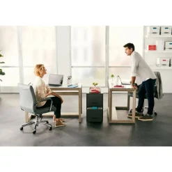 Modern Comfort Winsley Bonded Leather Mid-Back Manager Office Chair, Gray/Chrome, BIFMA Compliant