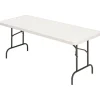 Molded Plastic Top Folding Table, 29"H x 60"W x 30"D, Platinum
