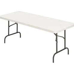 Molded Plastic Top Folding Table, 29"H x 60"W x 30"D, Platinum