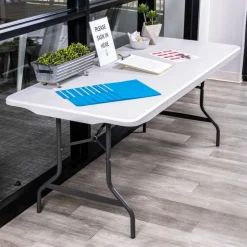 Molded Plastic Top Folding Table, 29