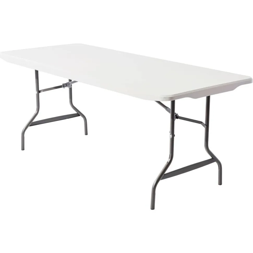 Molded Plastic Top Folding Table, 29"H x 72"W x 30"D, Gray Granite