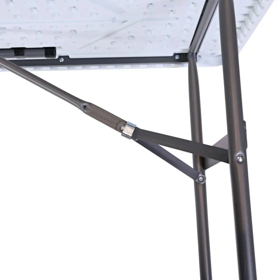 Molded Plastic Top Folding Table, 29"H x 48"W x 24"D, Platinum