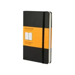Moleskine Classic Hard Cover Notebook, 5” x 8-1/4”, Ruled, 240 Pages, Black