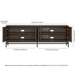 Montello Rectangular TV Stand for TV's up to 78" in Alder Brown