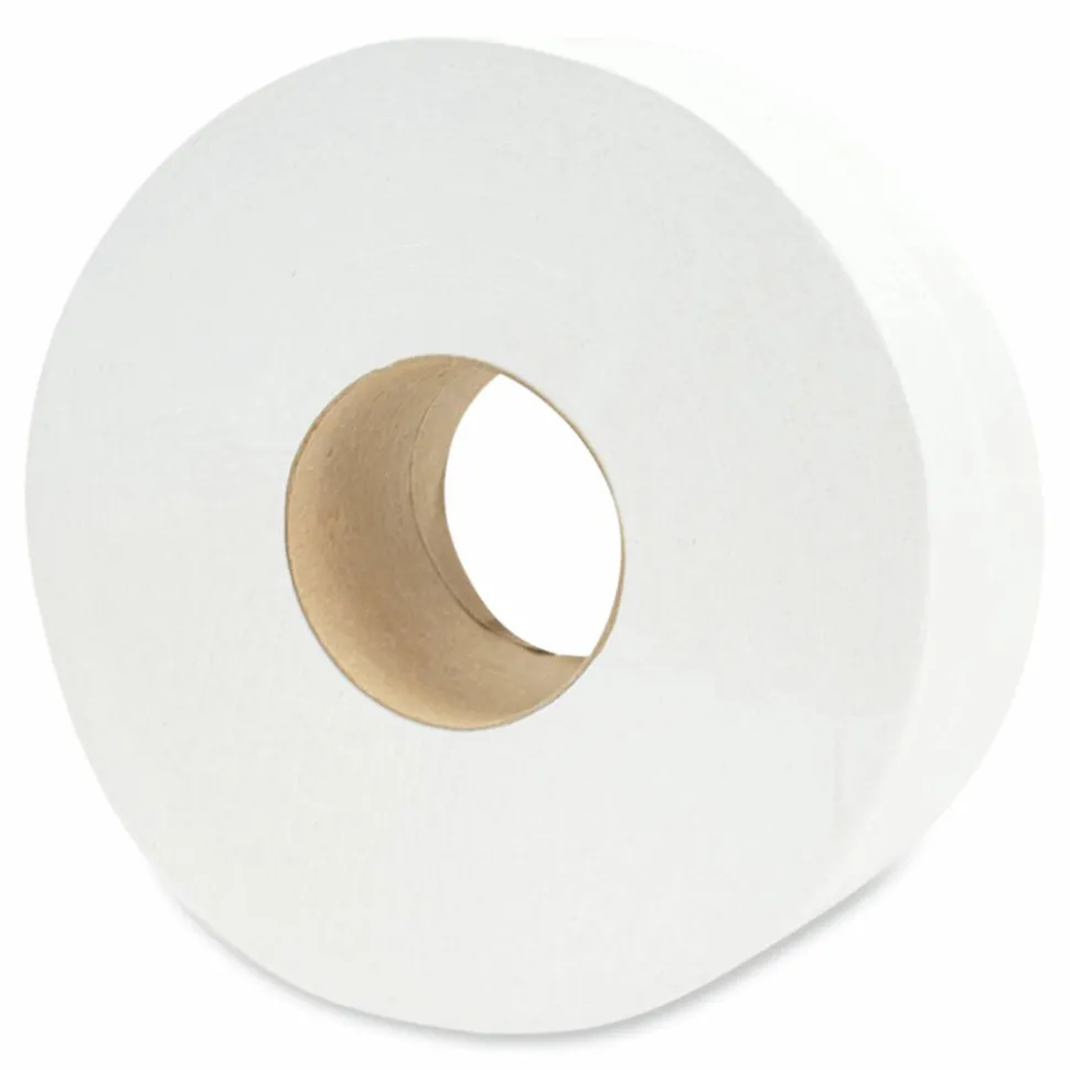 Morcon Tissue Jumbo Bath Tissue, Septic Safe, 2-Ply, 3.3" x 1,000 ft, White, 12 Rolls/Carton