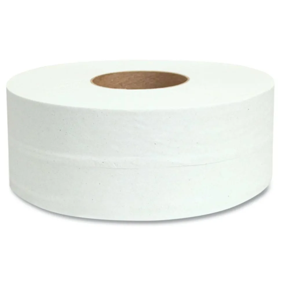 Morcon Tissue Jumbo Bath Tissue, Septic Safe, 2-Ply, 3.3" x 1,000 ft, White, 12 Rolls/Carton