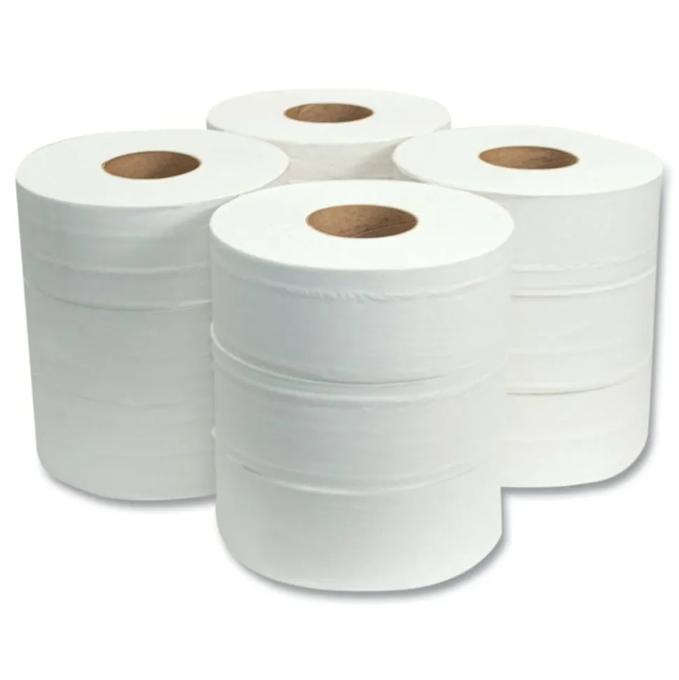 Morcon Tissue Jumbo Bath Tissue, Septic Safe, 2-Ply, 3.3" x 1,000 ft, White, 12 Rolls/Carton