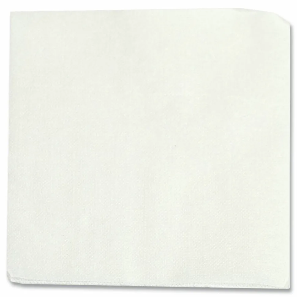 Morcon Tissue Morsoft Beverage Napkins, 1-Ply, 9 x 9, White, 500/Pack, 8 Packs/Carton