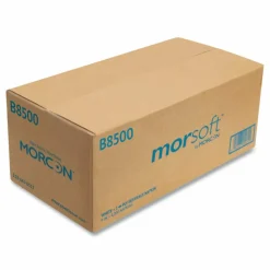 Morcon Tissue Morsoft Beverage Napkins, 1-Ply, 9 x 9, White, 500/Pack, 8 Packs/Carton