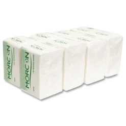 Morcon Tissue Morsoft Beverage Napkins, 1-Ply, 9 x 9, White, 500/Pack, 8 Packs/Carton