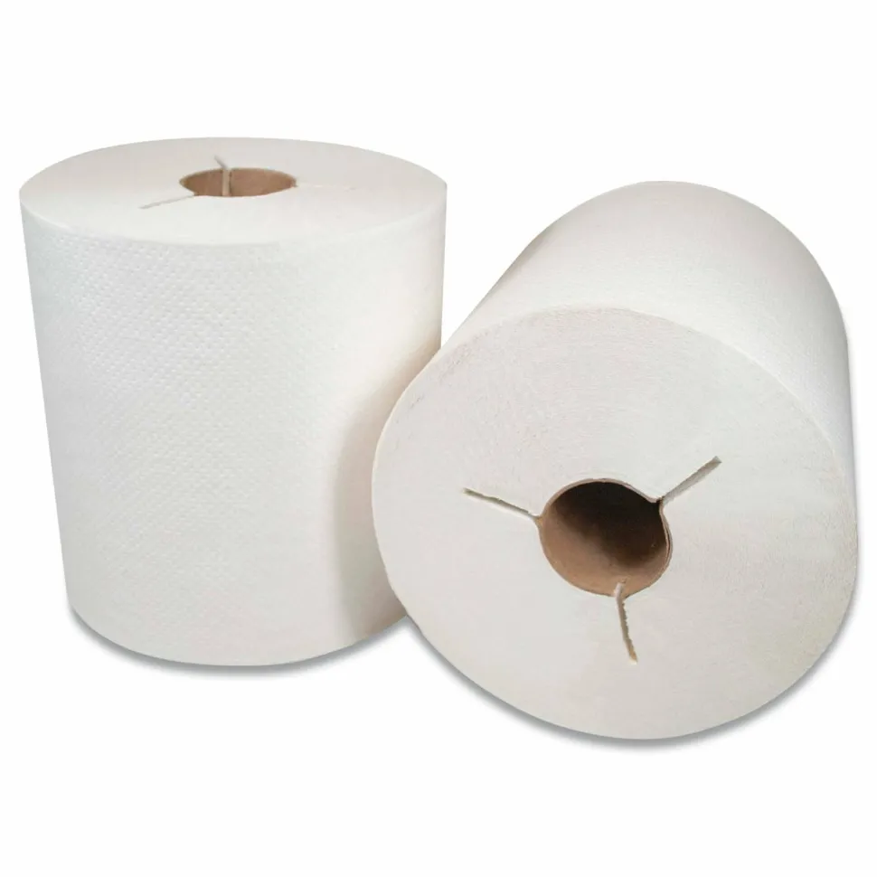 Morcon Tissue Morsoft Controlled Towels, Y-Notch, 1-Ply, 8" x 800 ft, White, 6 Rolls/Carton