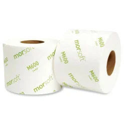 Morcon Tissue Morsoft Controlled Bath Tissue, Septic Safe, 2-Ply, White, 600 Sheets/Roll, 48 Rolls/Carton