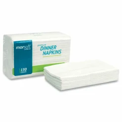Morcon Tissue Morsoft Dinner Napkins, 2-Ply, 14.5 x 16.5, White, 3,000/Carton