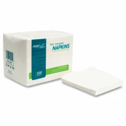 Morcon Tissue Morsoft 1/4 Fold Lunch Napkins, 1-Ply, 11.8 x 11.8, White, 6,000/Carton