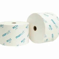 Morcon Tissue Small Core Bath Tissue, Septic Safe, 1-Ply, White, 2,500 Sheets/Roll, 24 Rolls/Carton