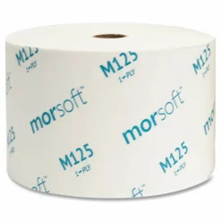 Morcon Tissue Small Core Bath Tissue, Septic Safe, 1-Ply, White, 2,500 Sheets/Roll, 24 Rolls/Carton