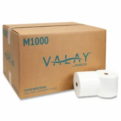 Morcon Tissue Small Core Bath Tissue, Septic Safe, 2-Ply, White, 1,000 Sheets/Roll, 36 Rolls/Carton