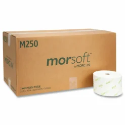 Morcon Tissue Small Core Bath Tissue, Septic Safe, 2-Ply, White, 1,250 Sheets/Roll, 24 Rolls/Carton