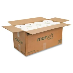 Morcon Tissue Small Core Bath Tissue, Septic Safe, 2-Ply, White, 1,250 Sheets/Roll, 24 Rolls/Carton