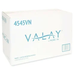 Morcon Tissue Valay Interfolded Napkins, 1-Ply, White, 6.5 x 8.25, 6,000/Carton