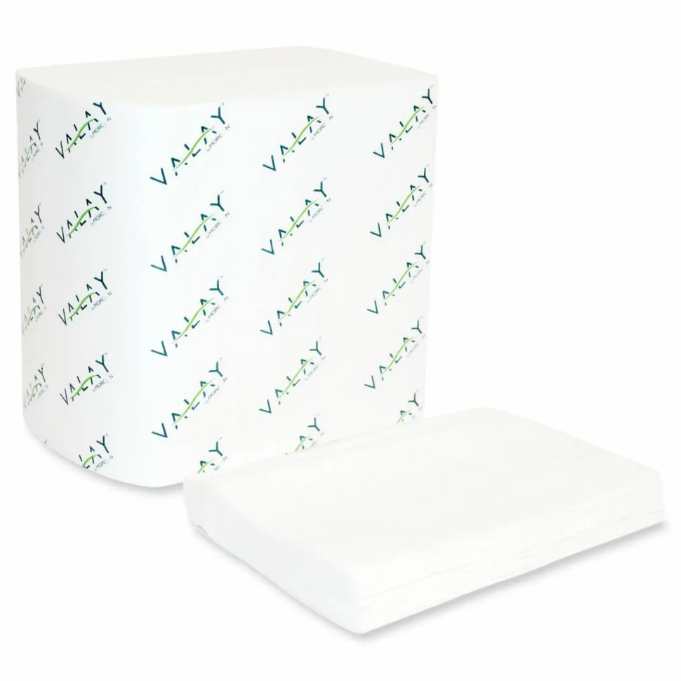 Morcon Tissue Valay Interfolded Napkins, 1-Ply, White, 6.5 x 8.25, 6,000/Carton