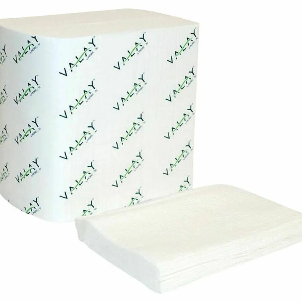Morcon Tissue Valay Interfolded Napkins, 1-Ply, White, 6.5 x 8.25, 6,000/Carton