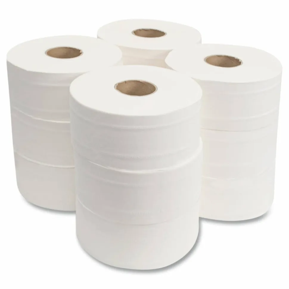 Morcon Tissue Valay Mini Jumbo Bath Tissue, Septic Safe, 2-Ply, 3.25" x 750 ft, White, 12 Rolls/Carton
