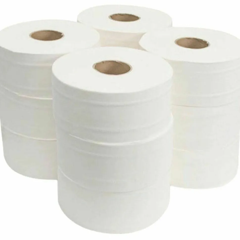Morcon Tissue Valay Mini Jumbo Bath Tissue, Septic Safe, 2-Ply, 3.25" x 750 ft, White, 12 Rolls/Carton