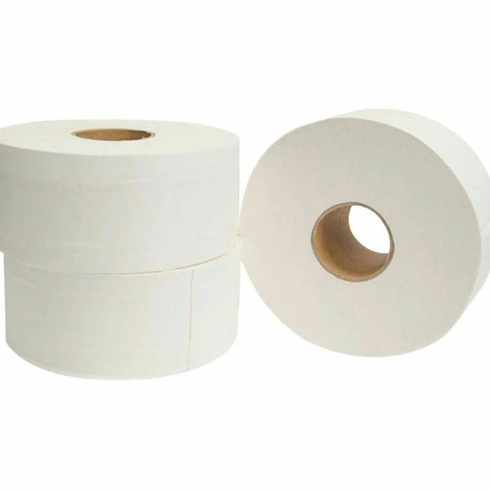 Morcon Tissue Valay Mini Jumbo Bath Tissue, Septic Safe, 2-Ply, 3.25" x 750 ft, White, 12 Rolls/Carton