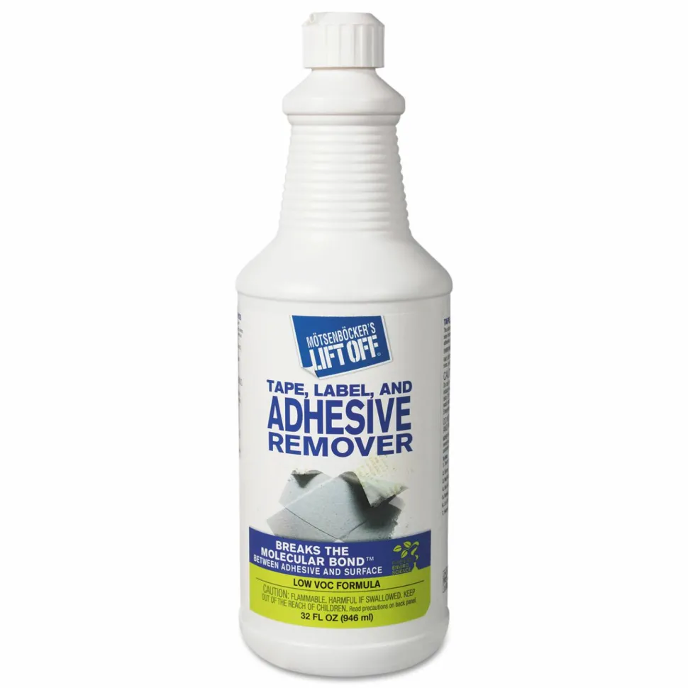 Motsenbocker's Lift-Off Tape, Label and Adhesive Remover, 32 oz Pour Bottle, 6/Carton