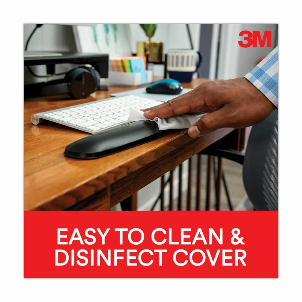 3M Precise Adjustable Platform For Keyboard And Mouse With Gel Wrist Rest, Black/Metallic Gray
