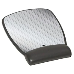 3M Precise Mouse Pad With Gel Wrist Rest, Compact, Black