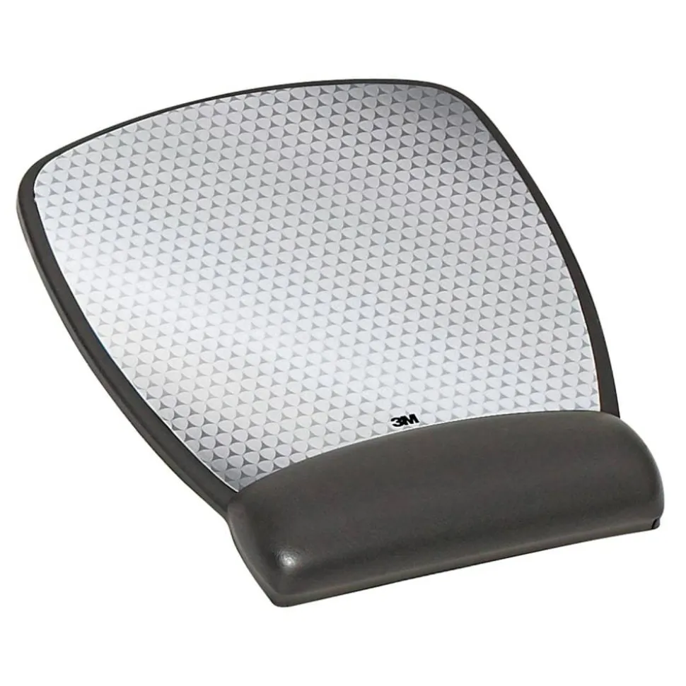 3M Precise Mouse Pad With Gel Wrist Rest, Compact, Black