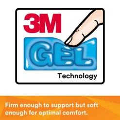 3M Precise Mouse Pad With Gel Wrist Rest, Compact, Black