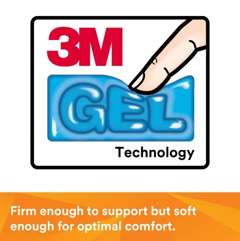3M Precise Mouse Pad With Gel Wrist Rest, Compact, Black