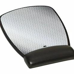 3M Precise Mouse Pad With Gel Wrist Rest, Compact, Black